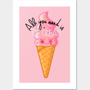 ICE CREAM CONE Posters and Art